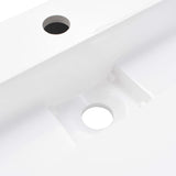 Wash Basin 50x38x13 cm Mineral Cast/Marble Cast White - Close-Up Angle