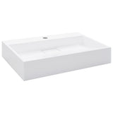 Wash Basin 60x38x11 cm Mineral Cast/Marble Cast White - Front View