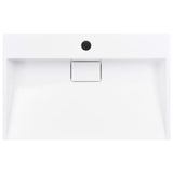 Wash Basin 60x38x11 cm Mineral Cast/Marble Cast White - Top-Down View