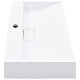 Wash Basin 60x38x11 cm Mineral Cast/Marble Cast White - 45-Degree Angle