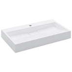 Wash Basin 80x46x11 cm Mineral Cast/Marble Cast White