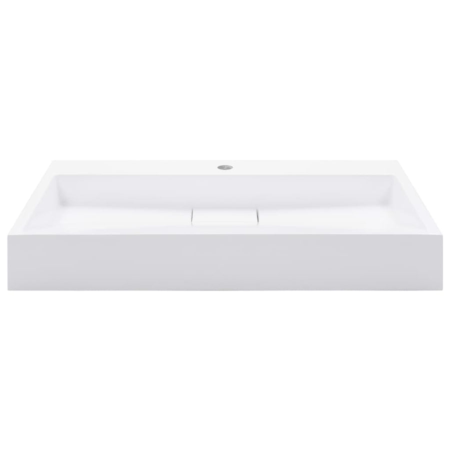 Wash Basin 80x46x11 cm Mineral Cast/Marble Cast White