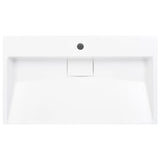Wash Basin 80x46x11 cm Mineral Cast/Marble Cast White