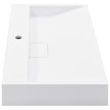 Wash Basin 80x46x11 cm Mineral Cast/Marble Cast White - 45-Degree Angle