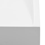 Wash Basin 80x46x11 cm Mineral Cast/Marble Cast White - Rear View