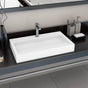 Wash Basin 80x46x11 cm Mineral Cast/Marble Cast White
