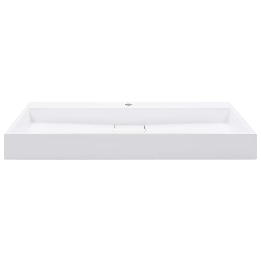 Wash Basin 100x46x11 cm Mineral Cast/Marble Cast White