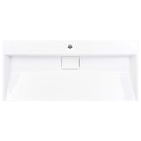Wash Basin 100x46x11 cm Mineral Cast/Marble Cast White