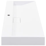 Wash Basin 100x46x11 cm Mineral Cast/Marble Cast White - 45-Degree Angle
