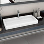 Wash Basin 100x46x11 cm Mineral Cast/Marble Cast White
