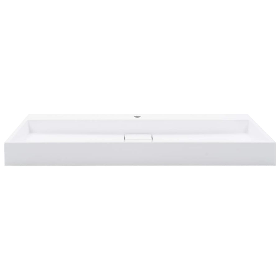 Wash Basin 120x46x11 cm Mineral Cast/Marble Cast White