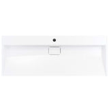 Wash Basin 120x46x11 cm Mineral Cast/Marble Cast White - Top-Down View