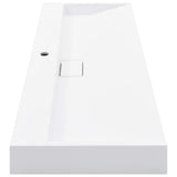Wash Basin 120x46x11 cm Mineral Cast/Marble Cast White - 45-Degree Angle