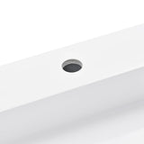 Wash Basin 120x46x11 cm Mineral Cast/Marble Cast White - Extra Image