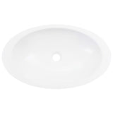 Wash Basin 59.3x35.1x10.7 cm Mineral Cast/Marble Cast White - 45-Degree Angle