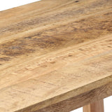 Desk 180x120x76 cm Solid Mango Wood - Rear View