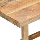 Desk 180x120x76 cm Solid Mango Wood - Close-Up Angle