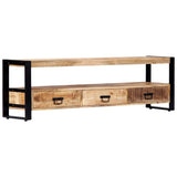TV Cabinet 150x30x45 cm Solid Mango Wood - Extra Image