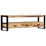 TV Cabinet 150x30x45 cm Solid Mango Wood - Low Angle