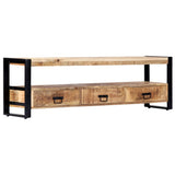 TV Cabinet 150x30x45 cm Solid Mango Wood - Extra Image
