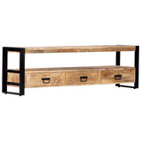 TV Cabinet 150x30x45 cm Solid Mango Wood - Extra Image
