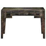 Desk Black 110x50x75 cm Solid Mango Wood - Side View