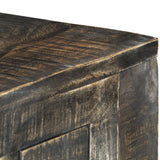 Desk Black 110x50x75 cm Solid Mango Wood - Top-Down View