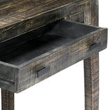 Desk Black 110x50x75 cm Solid Mango Wood - 45-Degree Angle