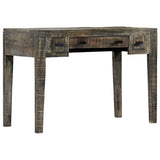 Desk Black 110x50x75 cm Solid Mango Wood - Extra Image