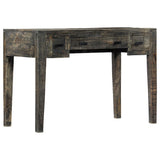 Desk Black 110x50x75 cm Solid Mango Wood - Extra Image