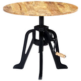 Side Table 60x(46-63) cm Solid Mango Wood and Cast Iron