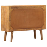 Sideboard with Printed Pattern 90x30x70 cm Solid Mango Wood - Top-Down View