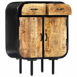 Sideboard 60x30x75 cm Solid Mango Wood and Iron - Front View