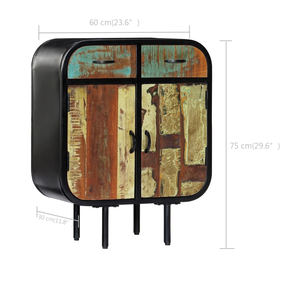 Sideboard 60x30x75 cm Solid Reclaimed Wood
