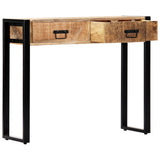 Console Table 90x30x75 cm Solid Mango Wood - Top-Down View