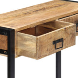 Console Table 90x30x75 cm Solid Mango Wood - 45-Degree Angle