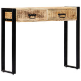 Console Table 90x30x75 cm Solid Mango Wood - Low Angle