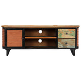 TV Cabinet 120x30x45 cm Solid Reclaimed Wood - Front View