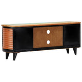 TV Cabinet 120x30x45 cm Solid Reclaimed Wood - Side View