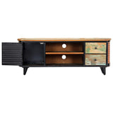 TV Cabinet 120x30x45 cm Solid Reclaimed Wood - Top-Down View