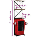 Tractor Wine Cabinet 49x31x172 cm Solid Wood Mango - Extra Image