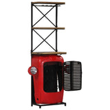 Tractor Wine Cabinet 49x31x172 cm Solid Wood Mango - Close-Up Angle
