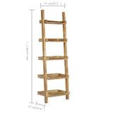 Ladder Shelf Brown 75x37x205 cm Solid Mango Wood - 45-Degree Angle