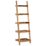 Ladder Shelf Brown 75x37x205 cm Solid Mango Wood - Close-Up Angle