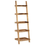 Ladder Shelf Brown 75x37x205 cm Solid Mango Wood - Extra Image