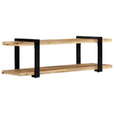 TV Cabinet 130x40x40 cm Solid Mango Wood - Front View