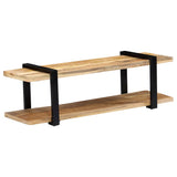 TV Cabinet 130x40x40 cm Solid Mango Wood - Low Angle