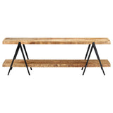 TV Cabinet 160x40x50 cm Solid Mango Wood - Front View