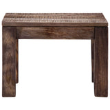 Coffee Table 50x50x35 cm Solid Mango Wood - Side View