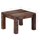 Coffee Table 50x50x35 cm Solid Mango Wood - Close-Up Angle
